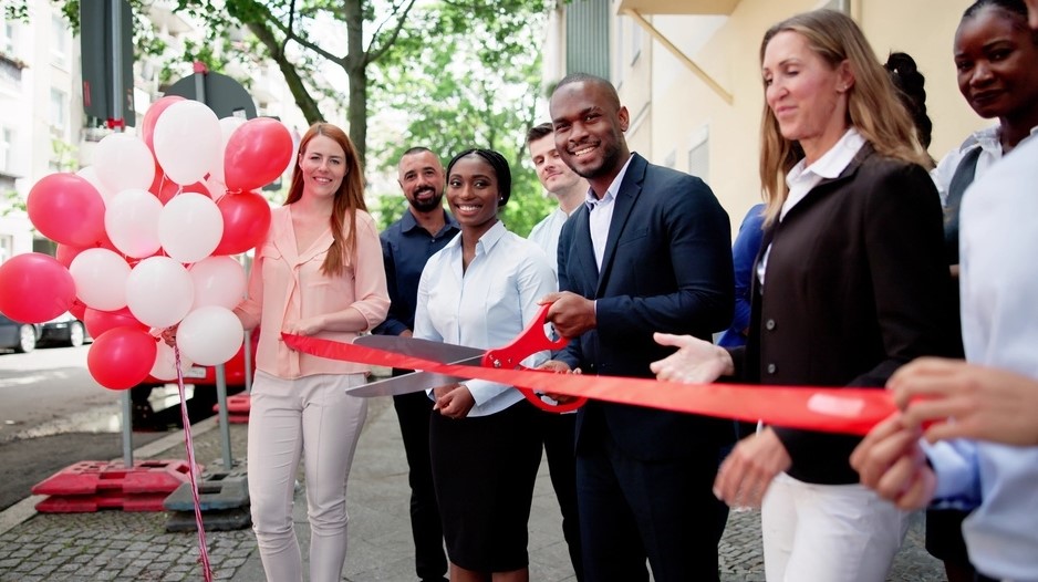 person launching a business