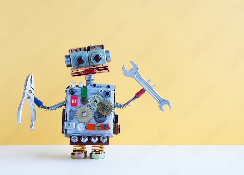 robot holding tools