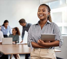 a black female student